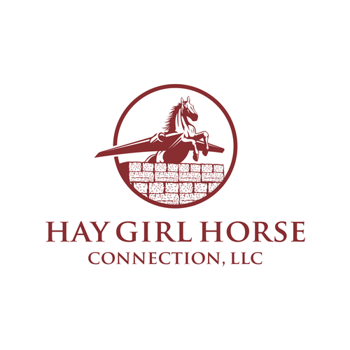 High flying horse showing athleticism - Go GET THEM ATTITUDE to sell Hay on website Design by EMLanderz