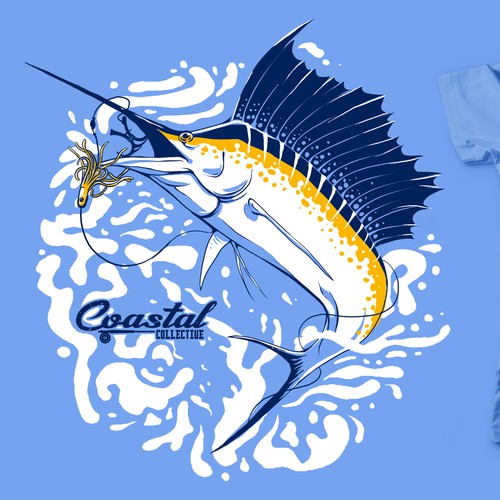 Cool fishing shirt for new outdoor brand, T-shirt contest