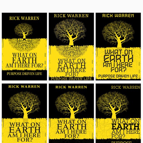 Book cover redesign for "What on Earth Am I Here For? The Purpose Driven Life" by Rick Warren Design by redeyeproduction