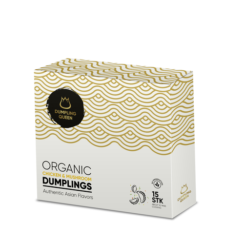 Design a premium and morden packaging for a healthy organic dumpling box Design by Leila Amorim