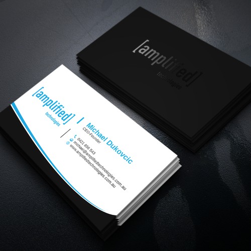 Tech company business card design Design by DesignsTRIBE