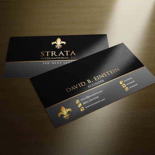 1st Project - Strata International, LLC - New Business Card Diseño de Dezero
