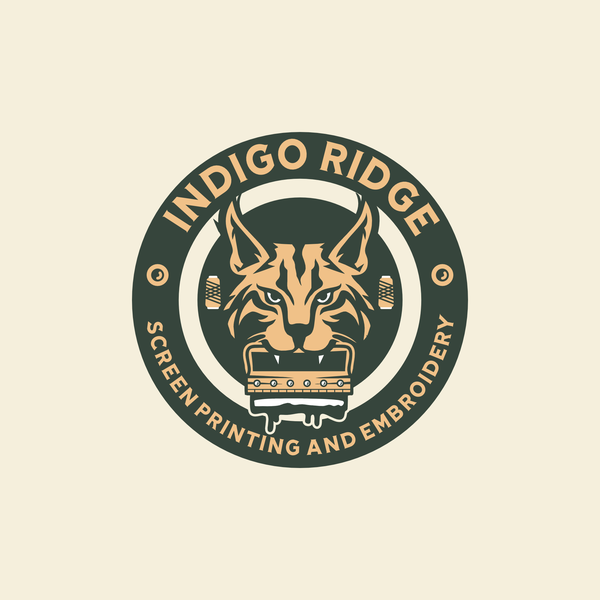 Classic Bobcat Logo for Indigo Ridge Screen Printing and Embroidery