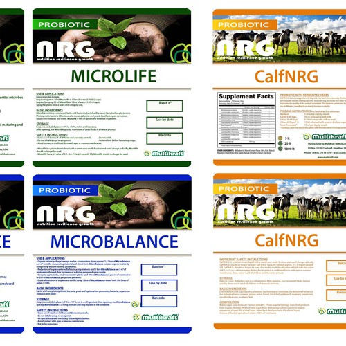 Create a product label for sustainable agriculture company Multikraft ...