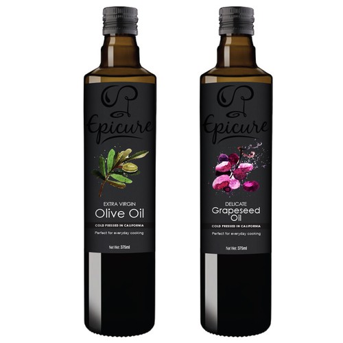 Epicure Olive Oil label Design Design by Ide Studios