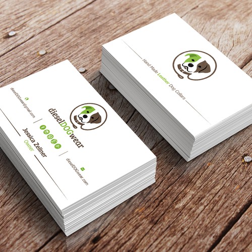 Design a stunning business card for a dog loving company Design by Zia_Hassan