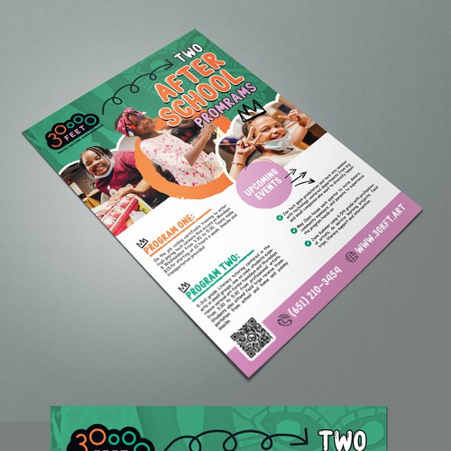 African American after school program flyer! Design by Green wings