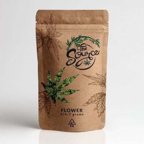 Cannabis Flower Bag Design Design by Sashkica