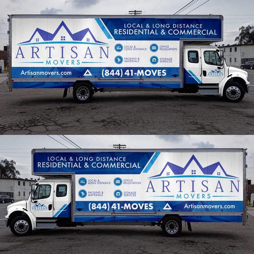 Moving company truck wrap Design by ssrihayak