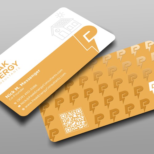 Modern Business Card Design for Electric Energy and Solar Company Design by Brandmaker artist