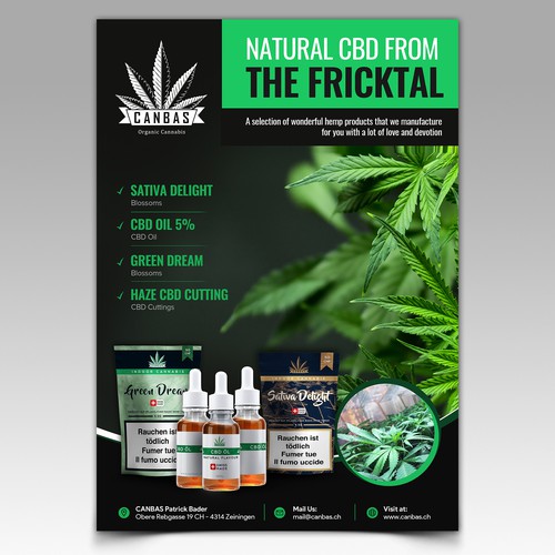 Flyer promotion for local CBD store Design by 123Graphics