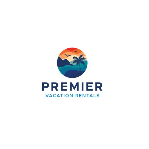 Design Short Term Vacation Rental Properties Logo di mes