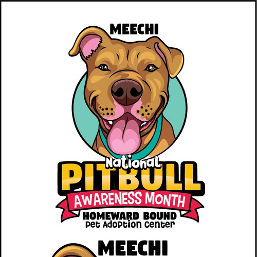 Magic Meechi - National Pitbull Awareness Month Design by 3AM3I