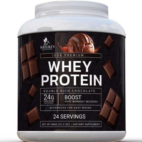 R O S H I NさんのTasty Whey Protein Chocolate Design Needed for Nature's Nutritionデザイン