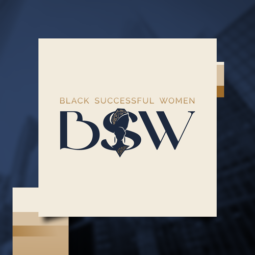 Upscale logo for the successful Black woman who wants to level up personally and professionally Design réalisé par dznWILD