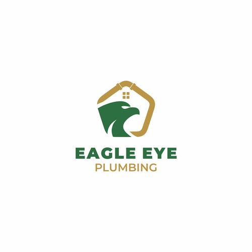 Eye catching and very marketable logo for plumbing company. The company name is Eagle Eye Plumbing Design by @GadjahDesign
