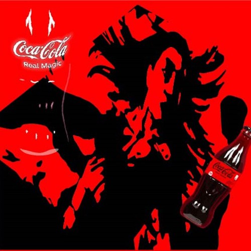 Artistic mural design for Coca-Cola Zero in Brussels Design by tridentArt