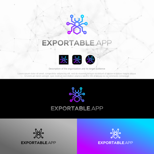 Design a modern and dynamic logo for an app in the data space Design by petar k