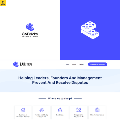 Lego-style bricks logo for Mediation and Coaching Business Design by AZS