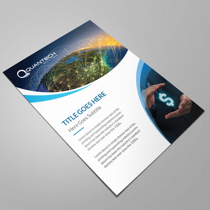 Design a brochure/flyer for a high-tech aerospace product | Postcard ...