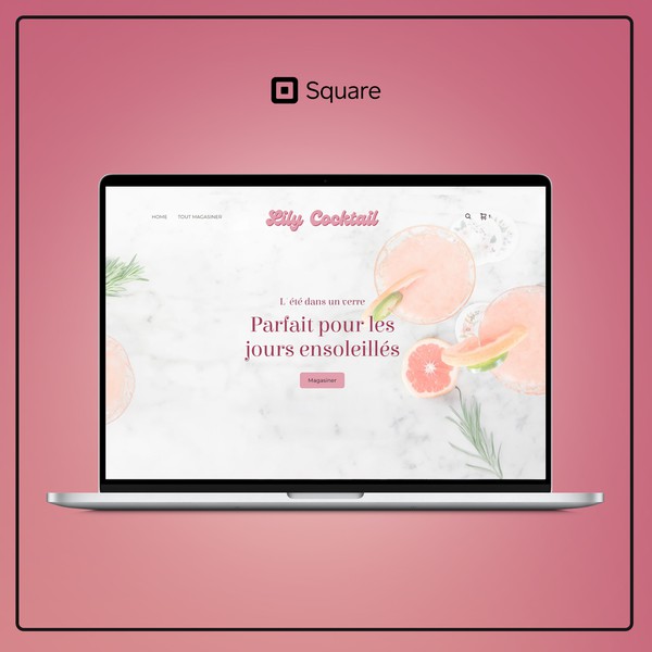 Square Online store selling drinks supplies