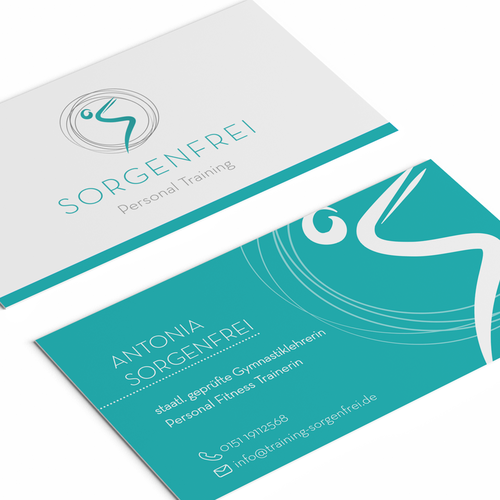 "Create a suitable logo to my last name " Sorgenfrei". I work as a Personal Fitness Coach." winning Logo & business card