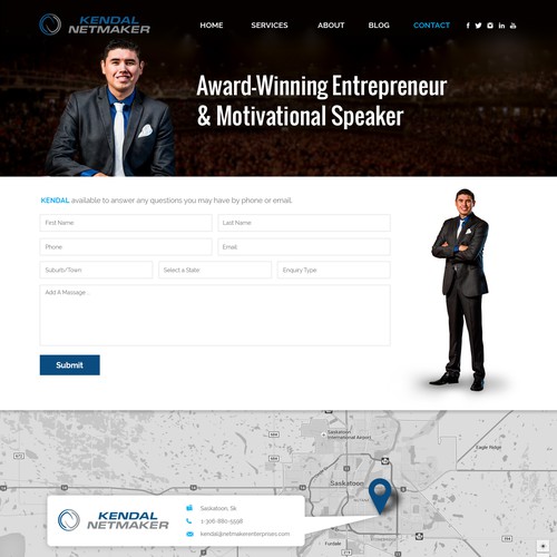 MOTIVATIONAL SPEAKER WEBSITE デザイン by Arijit81