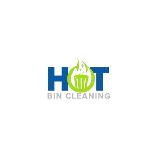 Hot Bins Cleaning - Trash Can Cleaning Design by diselgl