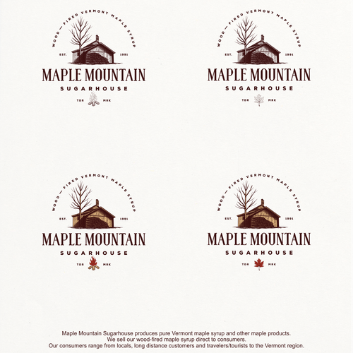 Create a logo for a Vermont Maple Syrup producer that captures this pure, natural & tasty sweetener Design by Vilogsign