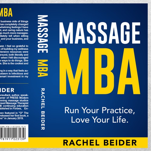 Book cover for a business book about massage therapy. Design by ryanurz