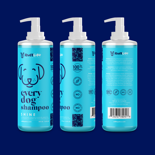 コンペ「Ruff Life Pet Company Natural Every Dog Shampoo」のデザイン by Moya89さん 