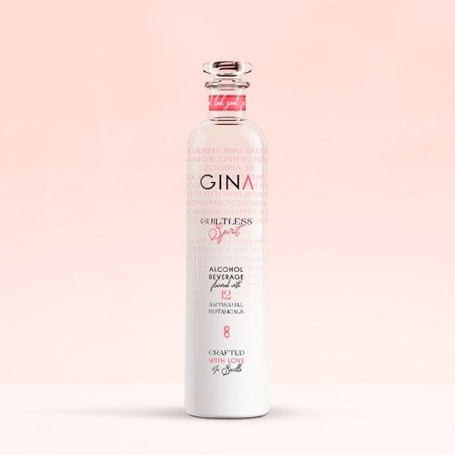 GINA - Low alcohol & calories gin Design by taras m