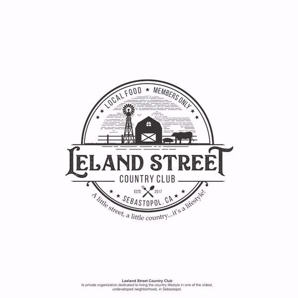Logo concept for Leland Street Country Club