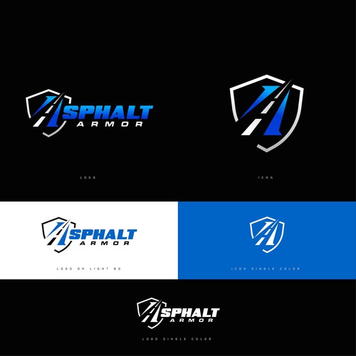 Powerful logo design for the most durable asphalt coating available Design by Z Creatives
