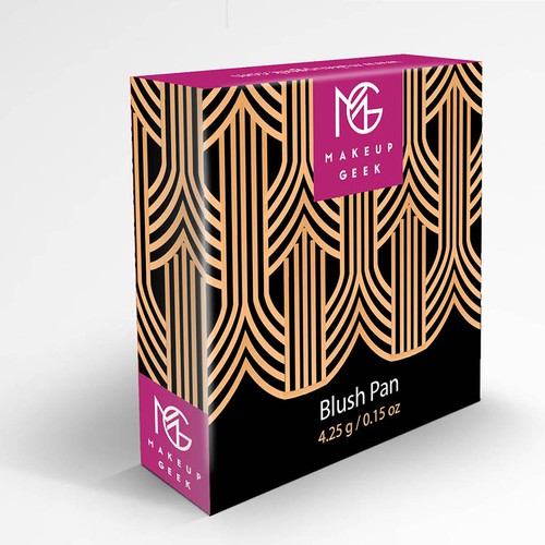 Makeup Geek Blush Box w/ Art Deco Influences Diseño de JavanaGrafix