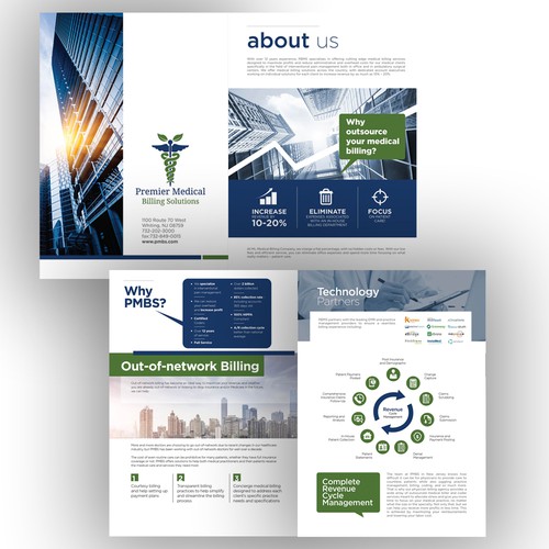 Medical Billing Company 2 fold brochure content provided future