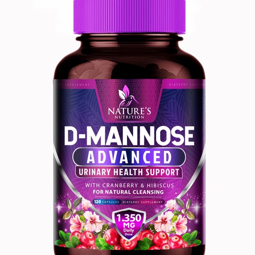 Colorful D-Mannose Design Needed for Nature's Nutrition Design réalisé par agooshe