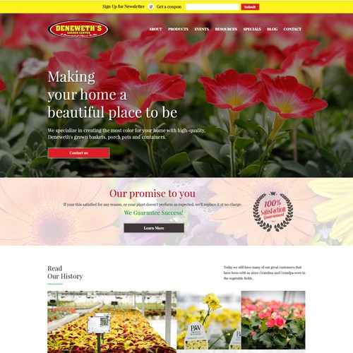 Create a landing page for a growing Independent Garden Center Design by Wrik Sen