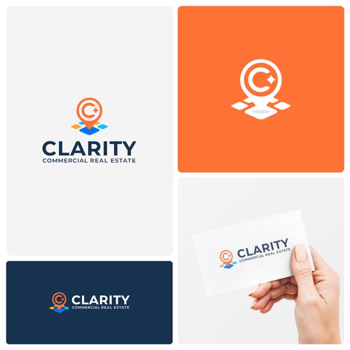 Logo + Brand Guide for Clarity Commercial Real Estate Design by Oranye Putih