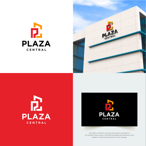 Logotipo Plaza Central Design by zen.logo