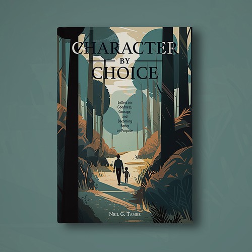 Cover for book of letters on goodness, courage, character Design by Keke Shen