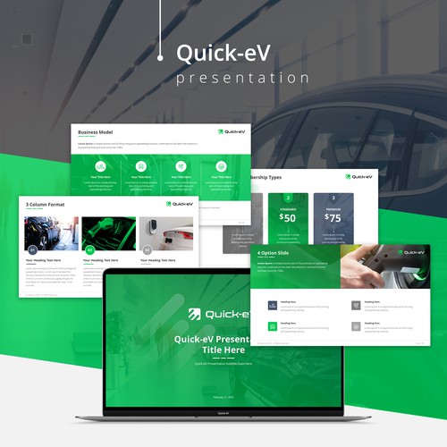 Design a sophisticated Powerpoint template for EV charging company Design by Dailygraph⚡️