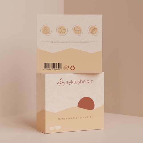 Create a premium, friendly and minimalistic packaging design for the female target group only. Design by Tamara.D