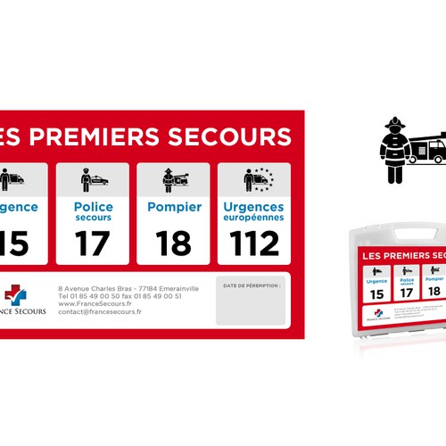 Etiquette pour le premiers secours Design by Limun.Design