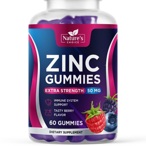 コンペ「Tasty Zinc Gummies design needed for Nature's Choice」のデザイン by Graphic4youさん 