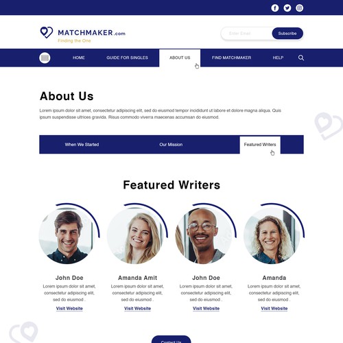 Modern & Sleek Design to Attract Singles who are Stuck at Dating Design by unbox.style⚡️