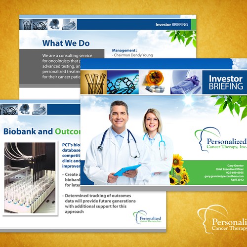 PowerPoint Presentation Design for Personalized Cancer Therapy, Inc. Design by Gohsantosa