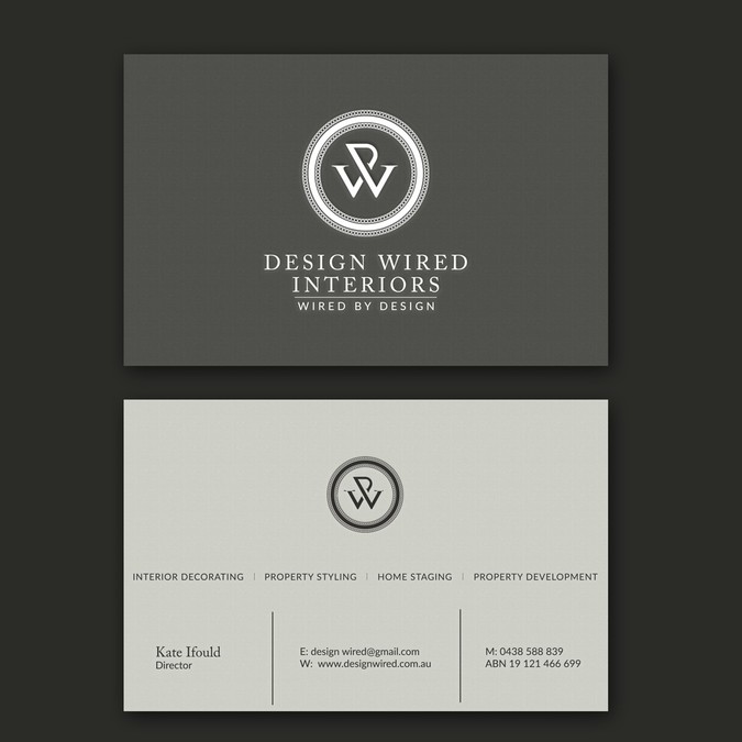 Create A Logo And Business Card For Design Wired Interiors