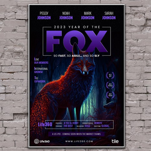 Design di Life360 2023 Year of the Fox Poster di Anirban Giri
