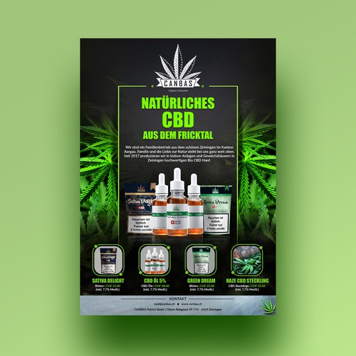 Flyer promotion for local CBD store Design by Rgraphic@